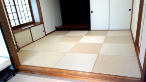 中古物件の和室リフォームに美草市松リーフグリーンの畳を敷いて魅力がアップした部屋【DIY畳】
