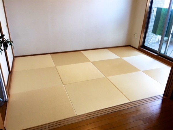 琉球畳の部屋が完成しました
