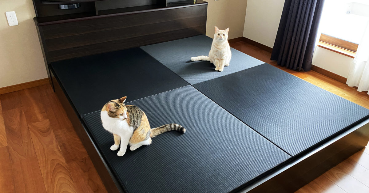 クイーンサイズのベッドを黒畳で再利用 Diy たたみ クイーンサイズのベッドを黒畳で再利用 Diy たたみ