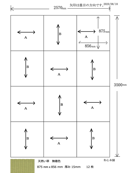 琉球畳の設置図