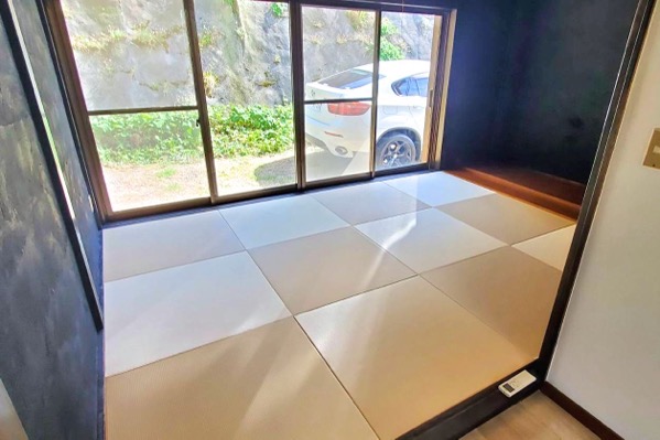 DIYで畳リフォーム後は琉球畳の和室になりました